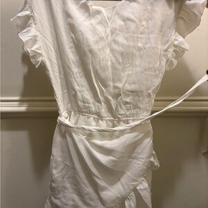 Elegant White Ruffle Dress